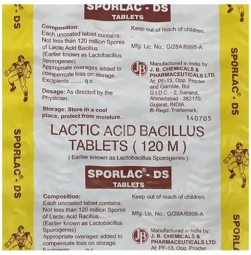 sporlac ds tablet 25's